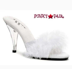 405-Sasha 4" Marabou Slipper CLEARANCE 12 405-Sasha 4" Marabou Slipper CLEARANCE -Funky Lingerie Outlet 405 SASHA WHT 44800.1568179606