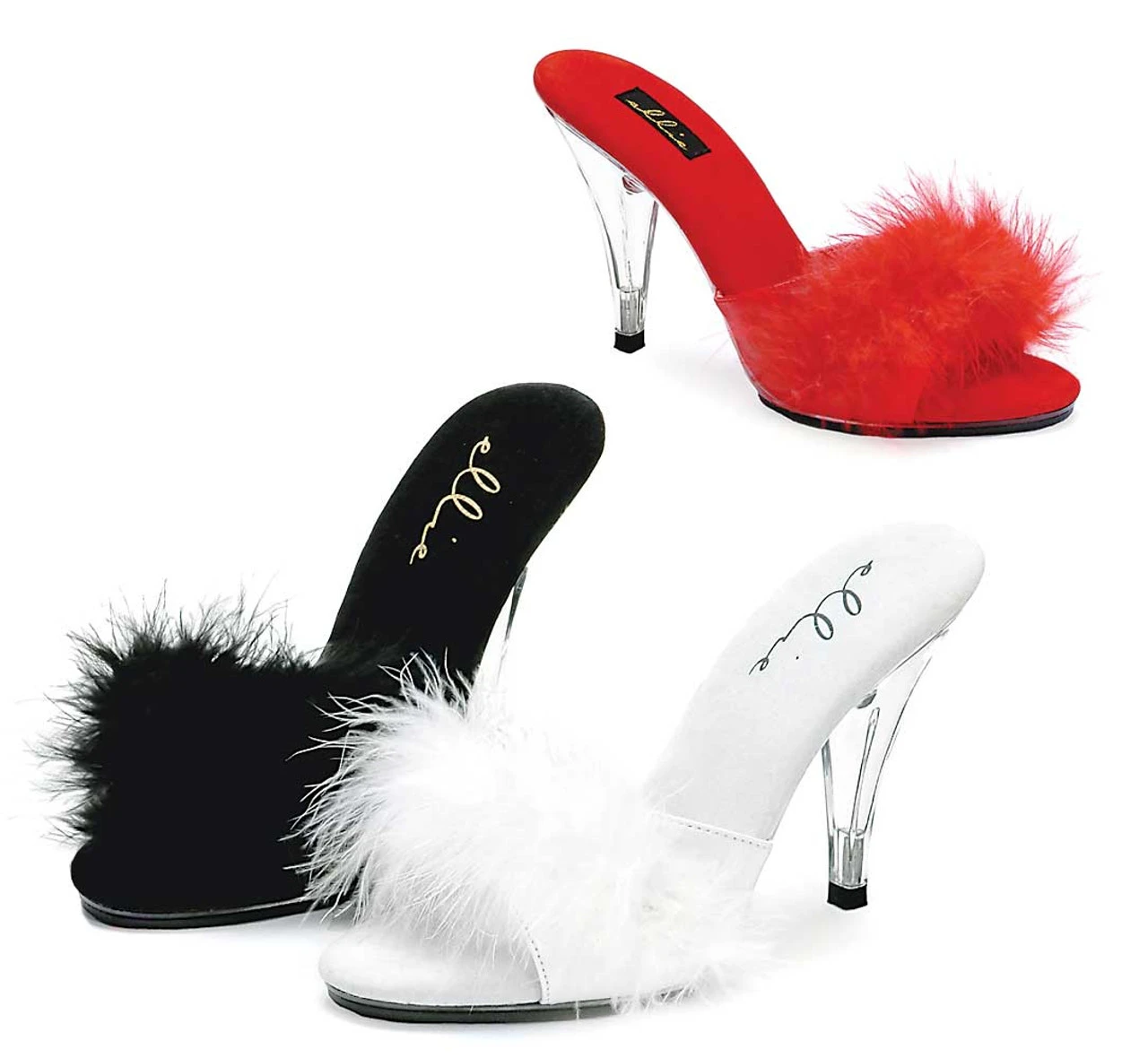 405-Sasha 4" Marabou Slipper CLEARANCE 3 405-Sasha 4" Marabou Slipper CLEARANCE