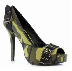 423-PFC 4" Camo Peep Toe Pump