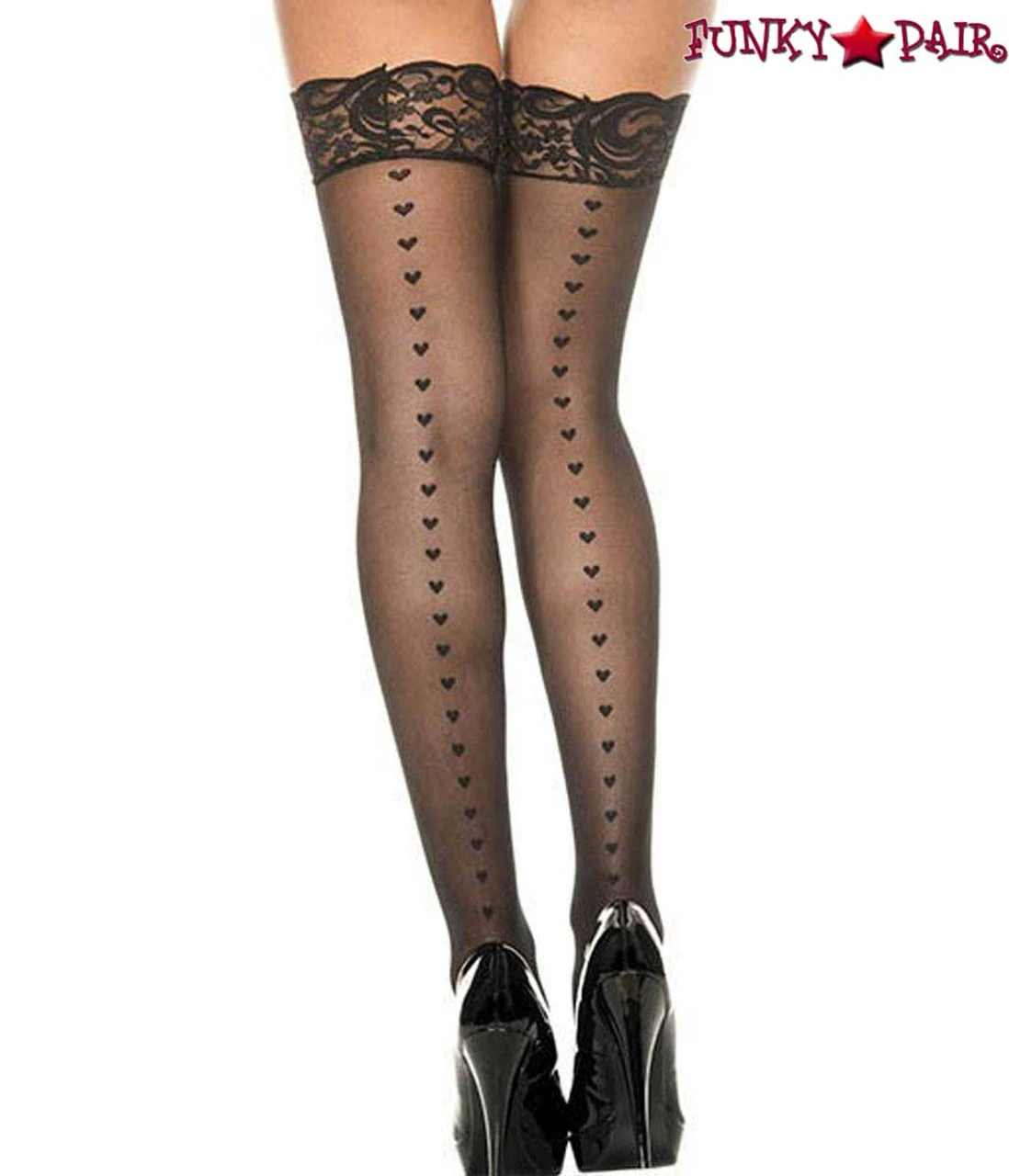 MUSIC LEGS ML-4239, Heart Backseam Stockings 5 MUSIC LEGS ML-4239, Heart Backseam Stockings - Image 3