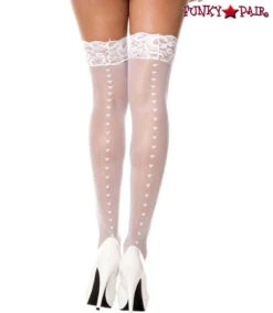 MUSIC LEGS ML-4239, Heart Backseam Stockings 9 MUSIC LEGS ML-4239, Heart Backseam Stockings -Funky Lingerie Outlet 4239 white 41702.1567788398