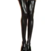 MUSIC LEGS ML-45112, Wet Look Thigh High -Funky Lingerie Outlet 45112 Black 50465.1659558229