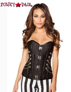 Roma R-4565, Elegant Corset With Front Clasp Closure