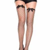 ML-4636, Mini Diamond Net Thigh Hi With Bow Accent 2 ML-4636, Mini Diamond Net Thigh Hi With Bow Accent -Funky Lingerie Outlet 4636 56064.1660022272