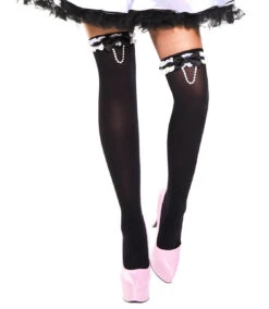 MUSIC LEGS ML-4655, Pearl Chain Stockings