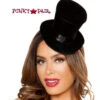 Roma Black Top Hat Costume Accessories R-4835 -Funky Lingerie Outlet 4835 48601.1535934210