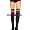 MUSIC LEGS ML-4855, Rainbow Striped Stockings -Funky Lingerie Outlet 4855 45585.1406857916