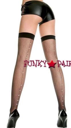 MUSIC LEGS ML-4923, Rhinestone Hosiery Stockings