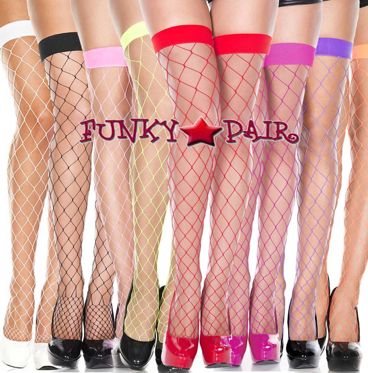 MUSIC LEGS ML-4924, Diamond Net Stockings 4 MUSIC LEGS ML-4924, Diamond Net Stockings - Image 2