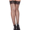 MUSIC LEGS ML-49327, Backseam Net Stockings -Funky Lingerie Outlet 49327 Black 71188.1567889300