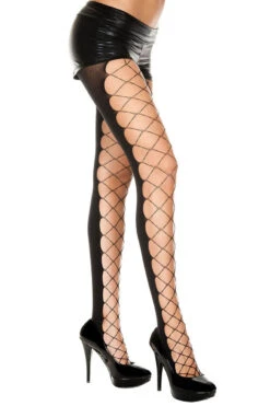 MUSIC LEGS ML-50019, Diamond Net Panel Pantyhose