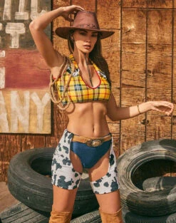 R-5016, Sheriff Shine Cowgirl Costume By Roma -Funky Lingerie Outlet 5016 ED 2 33850.1693295676