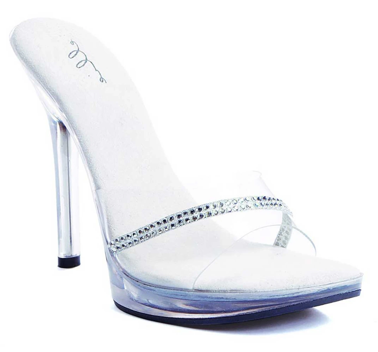 502-Jesse 5" Clear Heels With Rhinestones CLEARANCE 3 502-Jesse 5" Clear Heels With Rhinestones CLEARANCE
