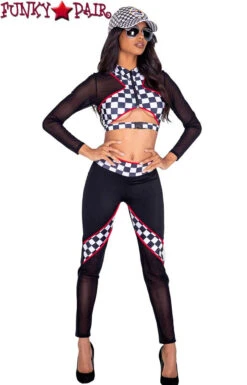 R-5021, Sexy Race Car Driver Costume By Roma -Funky Lingerie Outlet 5021 47425.1662617474