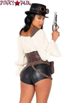 R-5090, Industrial Vixen Steampunk Costume By Roma -Funky Lingerie Outlet 5090 Back 83669.1661441162