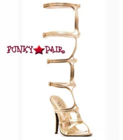 510-Sexy 5" Knee High Strappy Shoes 9 510-Sexy 5" Knee High Strappy Shoes -Funky Lingerie Outlet 510 Sexy gld1 50751.1746812279