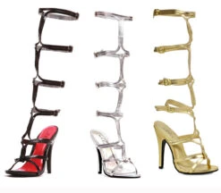 510-Sexy 5" Knee High Strappy Shoes