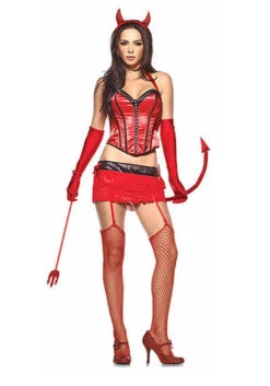 LA-53076, Sexy 2PC. Red Hot Devil Costume