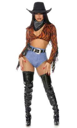 Forplay FP-551556, Round 'Em Up Sexy Cowgirl Costume -Funky Lingerie Outlet 551556 orange alt3 lg 32361.1694216292