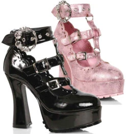 557-DAPHNE, Chunky Heel T-Strap Maryjane CLEARANCE