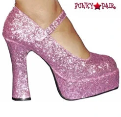 5 Inch Glitter Maryjane Shoes 557-Eden-G CLEARANCE 9 5 Inch Glitter Maryjane Shoes 557-Eden-G CLEARANCE -Funky Lingerie Outlet 557 Eden G Pink 1 29127.1618509475