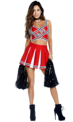Forplay FP-557890, Papi's Prize Cheerleader Costume -Funky Lingerie Outlet 557890 red alt4 lg 82790.1568335214