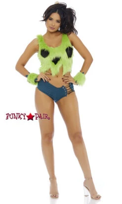 Forplay FP-558764 , My Bedrock Baby Costume -Funky Lingerie Outlet 558764 green alt3 lg 62978.1536028724