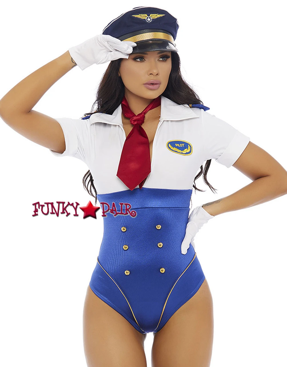 Forplay FP-558789, In Control Pilot Bodysuit Costume 3 Forplay FP-558789, In Control Pilot Bodysuit Costume