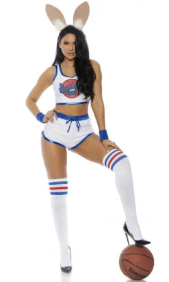 Forplay FP-559604, Bunny Squad Movie Character Costume -Funky Lingerie Outlet 559604 white alt3 lg 12467.1647629943