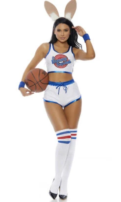 Forplay FP-559604, Bunny Squad Movie Character Costume -Funky Lingerie Outlet 559604 white alt4 lg 55224.1647629943