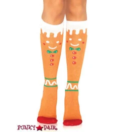 Gingerbread Knee High Socks LA5611