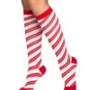 LA5616, Candy Cane Red Stripe Socks -Funky Lingerie Outlet 5616 01 096 05969.1574313218