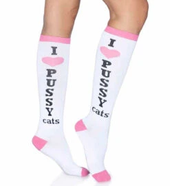 LA-5624, Pussycat Knee Highs By Leg Avenue