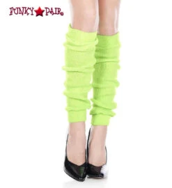 MUSIC LEGS ML-5724, Acrylic Knee High Leg Warmer -Funky Lingerie Outlet 5724 neongreen 1 48929.1615492916