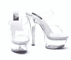 601-Coco 6" Clear Double Band Platform CLEARANCE