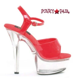 601-Juliet-C, Platform Clear Heel Sandal CLEARANCE 10 601-Juliet-C, Platform Clear Heel Sandal CLEARANCE -Funky Lingerie Outlet 601 Juliet Red clear 56049.1580744690