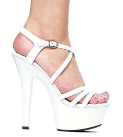 601-Dreamer 6" Strappy Platform Sandal CLEARANCE 11 601-Dreamer 6" Strappy Platform Sandal CLEARANCE -Funky Lingerie Outlet 601 dreamer white 53668.1611690242