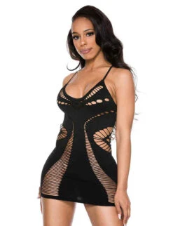 MUSIC LEGS ML-60111, Criss Cross Back Mini Dress