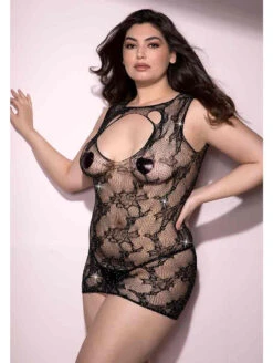 MUSIC LEGS ML-60127, Floral Lace Dress