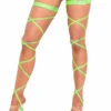 Roma R-6063 - Pair Of Metallic Swirl Leg Straps