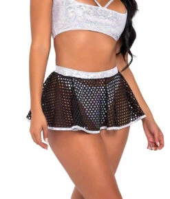 R-6077 - Fishnet Skirt By Roma