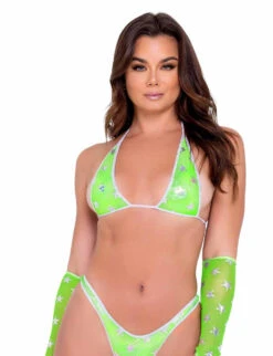 R-6080 - Stars Bikini Raver Tie-Top By Roma
