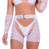 R-6083 - Raver Mesh Starts Print Chaps With Belt By Roma -Funky Lingerie Outlet 6081 6083 6163 Wht 47166.1659382447