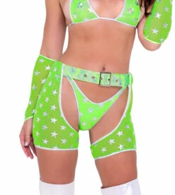 R-6083 - Raver Mesh Starts Print Chaps With Belt By Roma -Funky Lingerie Outlet 6081 6083 NG 26151.1659382447