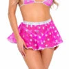 R-6082 - Mesh Flare Rave Skirt With Stars Print By Roma -Funky Lingerie Outlet 6082 HP 42779.1652988528
