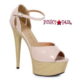 609-Billie 6" Wood D'orsay Style Sandal CLEARANCE -Funky Lingerie Outlet 609 BILLIE nude 18514.1564940192