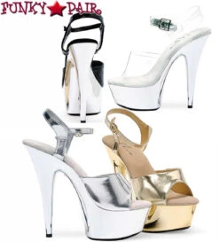 609-Chrome, 6" Chrome Platform Heels CLEARANCE 15 609-Chrome, 6" Chrome Platform Heels CLEARANCE -Funky Lingerie Outlet 609 Chrome 37740.1683673219