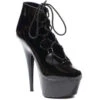 609-Edgy 6 Inch Lace Up Booties -Funky Lingerie Outlet 609 Edgy Blk 29763.1683738084