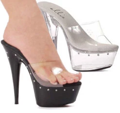 609-Harmony 6" Platform With Rhinestones CLEARANCE
