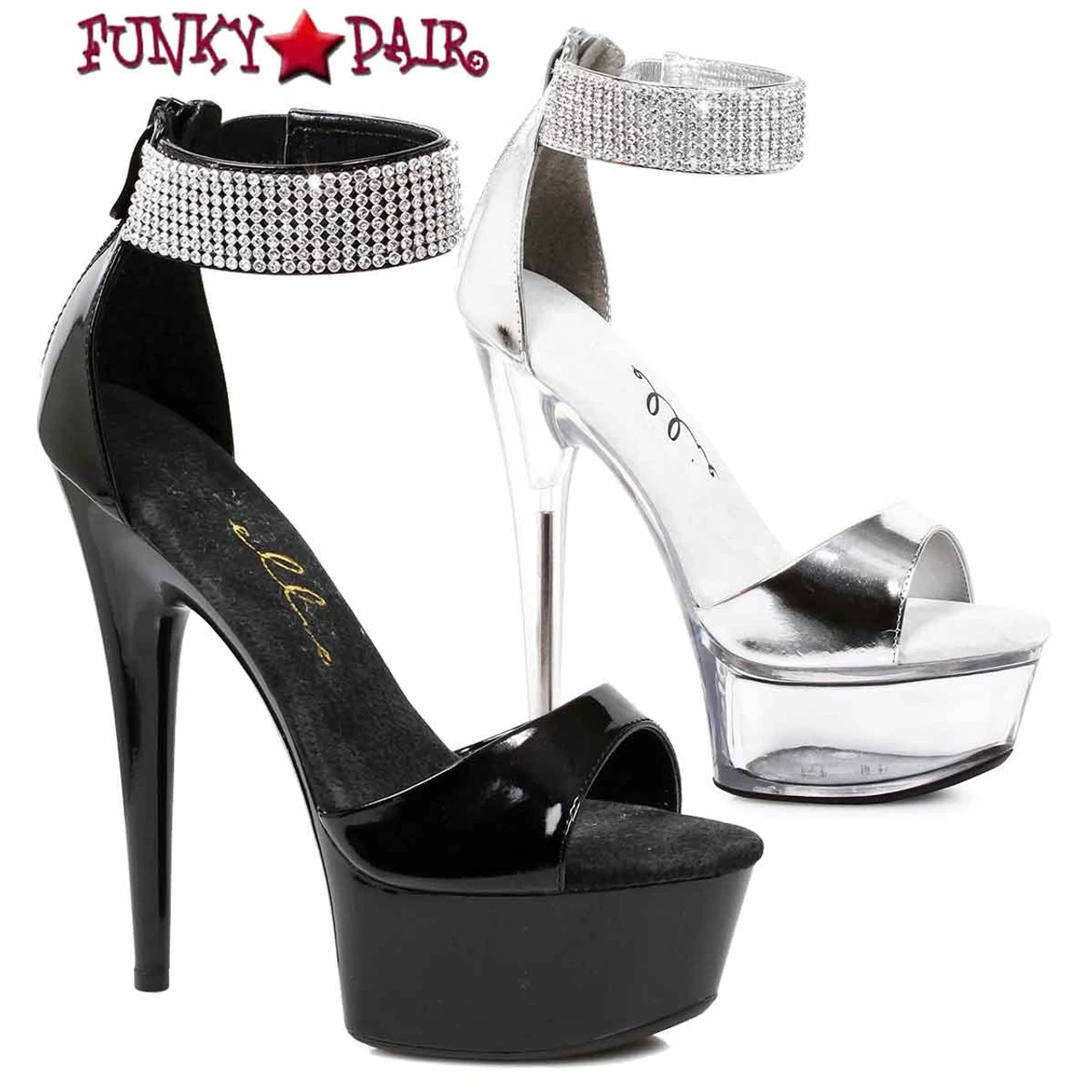 609-Haven 6" Rhinestones Ankle Cuff Sandal 4 609-Haven 6" Rhinestones Ankle Cuff Sandal - Image 2